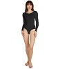Memoi Women's Bonded Long Sleeve Bodysuit - 2 of 4