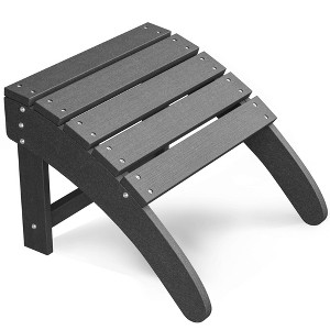 TROPOW Ottoman for Adirondack Chair, HDPE Adirondack Ottoman Footrest, Weather Resistance Outdoor Footstool for Outside Porch Pool - 1 of 4