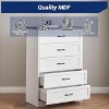 5 Drawers Dresser for Bedroom, Wooden Home Storage Cabinet with Metal Handles, Modern Chest of Drawers for Living Room, Hallway, Closet - 4 of 4