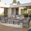 Buenhomino Patio Furniture Wicker Outdoor Conversation Set - 3 of 4