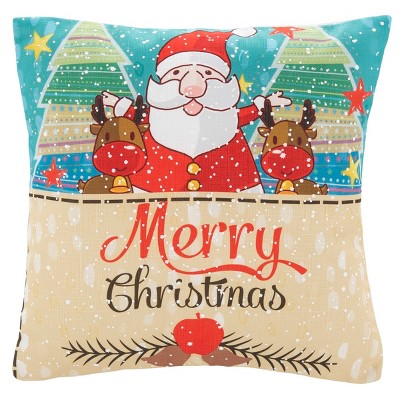 Lux Pillow - Blue/Red - 18"X18" - Safavieh
