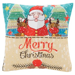Lux Pillow - Blue/Red - 18"X18" - Safavieh - 1 of 3