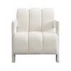 26.3''W Modern Minimalist Accent Chair, Upholstered Leisure Single Sofa Chair Armchair with L-Shaped Armrests for Living Room - ModernLuxe - 4 of 4