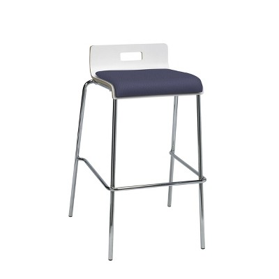 Jive Low Back Barstool Grape Vinyl Seat White - KFI