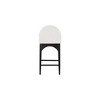 Meridian Furniture,Waldorf Cream Boucle Fabric Stool - 2 of 4