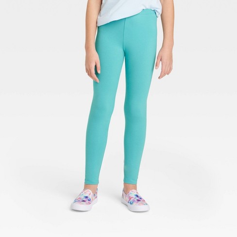 Girls' Leggings - Cat & Jack™ Turquoise Blue M : Target