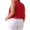 Agnes Orinda Women's Plus Size Sleeveless V-neck Button Down Fashion Vests - 4 of 4