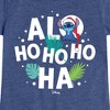 Girls' - Lilo and Stitch - Alo Ho Ho Ho Ha Fitted Short Sleeve Graphic T-Shirt - 2 of 4