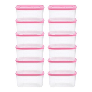 REGALWOVEN D Leakproof Plastic Food Container 6.1 x 6.1 x 2.9 Inch 12 Pcs - 1 of 4