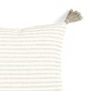 20"x20" Oversize Pinnacle Striped Square Throw Pillow Taupe/White - Lush Décor: Cotton, Feather & Down Filled, Indoor Couch Accessory - 3 of 3