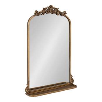 Kate and Laurel Arendahl Functional Mirror with Shelf - Gold, 21x32