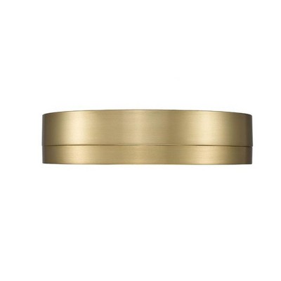 Algar 12" Modern Gold LED Flush Mount Ceiling Light with Frosted Acrylic Shade