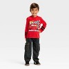 Toddler Boys' Disney Cars Lightning McQueen Valentines Long Sleeve T-Shirt - Red - 4 of 4