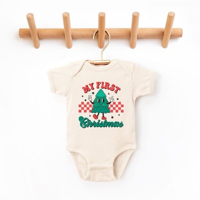 The Juniper Shop My First Christmas Tree Baby Bodysuit