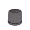 VisioGear 2PCS Ceramic Flowerpot, 7" Modern Planter for Patio, Garden, Windowsill, Antique Grey, 7.88"*7.88"*7.09" - 4 of 4