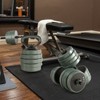 Gymax Adjustable Dumbbell Set 4-in-1 Weight Set w/ Dumbbells Barbells Kettlebells Push up Stands 85.6 LBS Multi Weight Dumbbells with Connector - 2 of 4