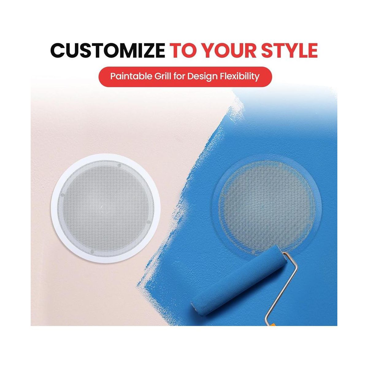 Ceiling Wall Mount Enclosed Speaker for Home Audio with High-Quality Sound, Easy Installation, White Finish - thumbnail 6