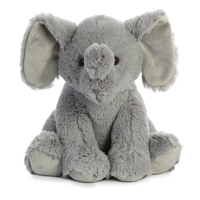 Aurora Medium Elephant Cuddly Stuffed Animal Gray 12