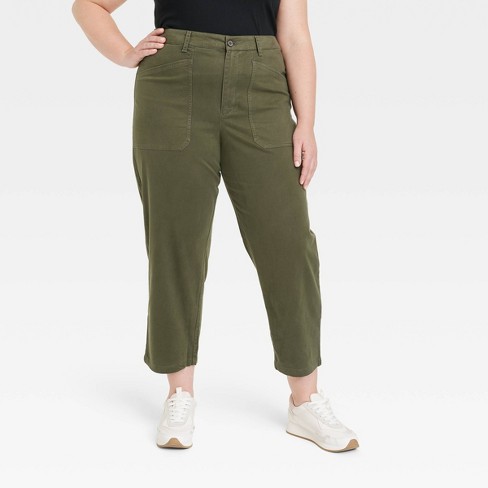 👖Universal Thread Women's High-Rise Tapered Pants - Olive Size 18 