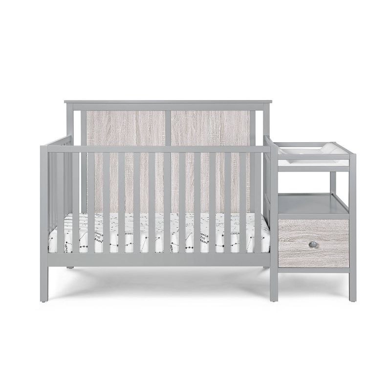Suite Bebe Connelly 4-in-1 Convertible Crib and Changer Combo - Gray/Rockport Gray, 1 of 11