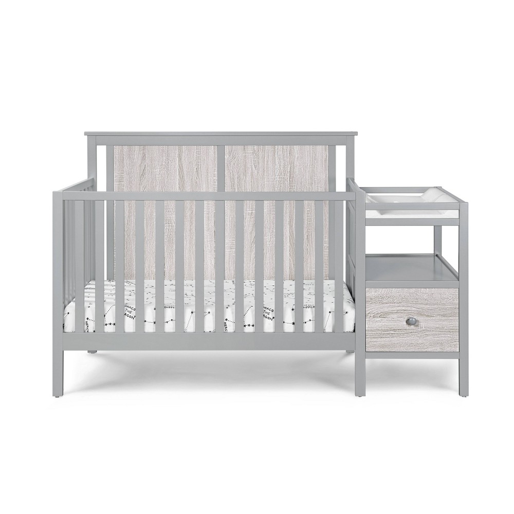 Photos - Kids Furniture Suite Bebe Connelly 4-in-1 Convertible Crib and Changer Combo - Gray/Rockp