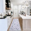Acekool Washable Runner Rug 2x6: Non-Slip Boho Geometric Rug for Kitchen, Hallway & Entry – Navy Blue, Foldable Design - 2 of 4