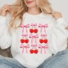Simply Sage Market Women's Graphic Sweatshirt Cherry Coquette Bow Chart - 2 of 4