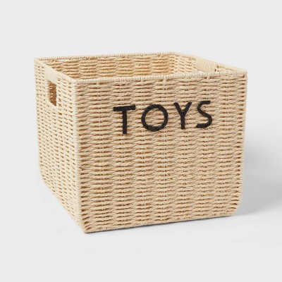 Kids' Large Woven Toys Storage Basket Natural - Pillowfort™