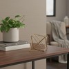 HomeRoots 6" Gold Metal Open Geometric Tabletop Sculpture - 2 of 4