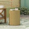 VYNXARIA Rustic Charm MGO Cylindrical Side Table - Antique Brown - 2 of 4