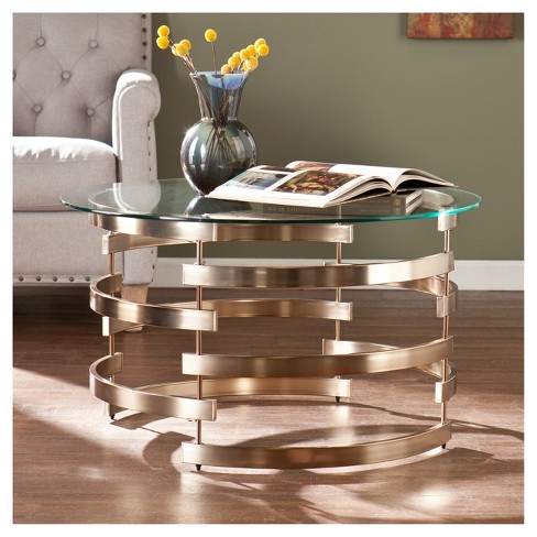 Bevmar Cocktail Table Champagne Aiden Lane