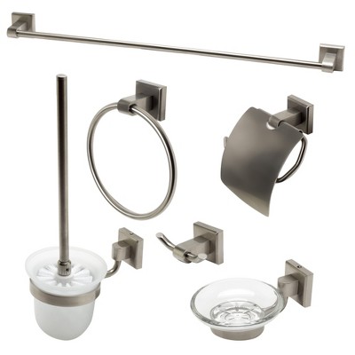 ALFI AB9509-BN Brushed Nickel 6 Piece Matching Bathroom Accessory Set