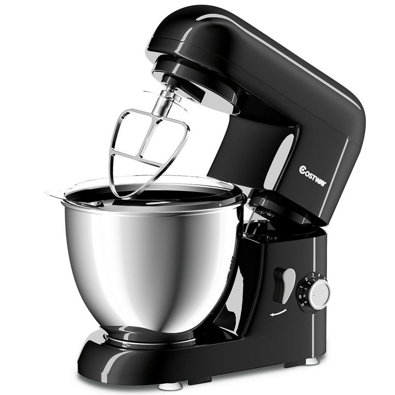 Costway Electric Food Stand Mixer 6 Speed 4.3Qt 550W Tilt-Head Stainless Steel Bowl New, 5 of 10