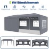 10x20 Pop Up Canopy Tent w/6 Removable Sidewalls,Waterproof Commercial Canopy Ez Outdoor Instant Gazebo Event Shelter,Garden Tents w/Sandbags,White - 4 of 4