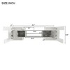 88'' TV Stand with 2 LED-Illuminated Shelves, High Gloss Entertainment Center, Color-Changing LED Cabinet for Living Room - 3 of 3