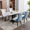 Okak Modern Dining Chairs Set of 2, Comfy Faux Leather Chairs with High-end Tufted, Kitchen Chairs with Solid Wood Legs Nailhead Trim - 3 of 4