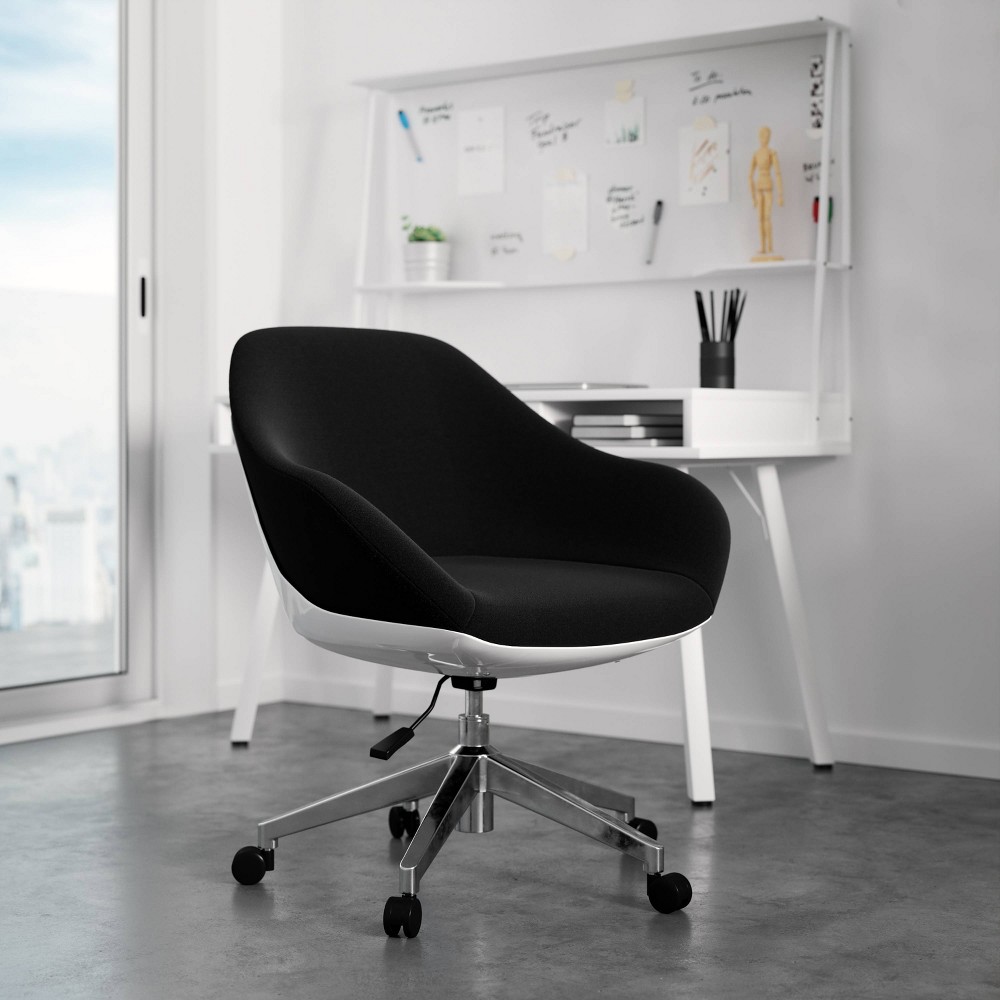 Photos - Computer Chair Upholstered Office Task Chair Black - Techni Mobili