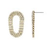 Adornia 14k Gold Plated Pave Cascade Oval Hoops - 3 of 3