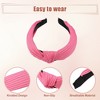 Unique Bargains Girl's Knotted Headbands Pink Brown 1.18" Wide 6 Pcs - 3 of 4