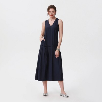 Women's Maxi Slip Dress - A New Day™ Navy Blue S