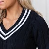 Hope & Henry Women's Long Sleeve V-Neck Cricket Sweater - 2 of 4