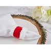 Saro Lifestyle Cheerful Holiday Santa Claus Napkin Ring (Set of 4), Red - 4 of 4