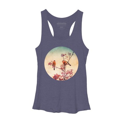 Women's Design By Humans Bullfinch eat rowan By AnnArtshock Racerback Tank Top