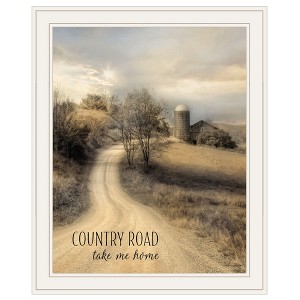 Country Road Take Me by Lori Deiter, Ready to Hang Framed Print, White Frame - 1 of 1