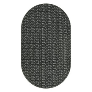 Washable Modern Braided Printed Rug Non Slip Low Pile Rug Soft Solid Throw Floor Cover Foldable Indoor Carpet for Living Room Bedroom Playroom Nursery - 1 of 4