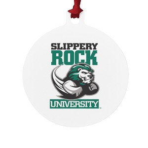 Slippery Rock Secondary Logo Aluminum Holiday Christmas Tree Ornament - 1 of 4