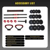 NAYSAYE Adjustable Dumbbell Set 90LB 4 in 1 Dumbbells Barbell Kettlebells Push Up Bar for Home Gym Strength Training, Black, 25.59"*10.24"*10.43" - 3 of 4
