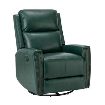Hilario Fall 30.31''Wide Genuine Leather Swivel Rocker Recliner  Deal of the day | ARTFUL LIVING DESIGN
