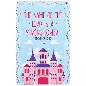Dicksons BKMPK-510 Strong Tower Name Faith Castle Themed Sky Blue and Pink 2.5 x 4 Paper Encouraging Durable Laminated Bookcard Bookmark, Pack of 12 - 1 of 2
