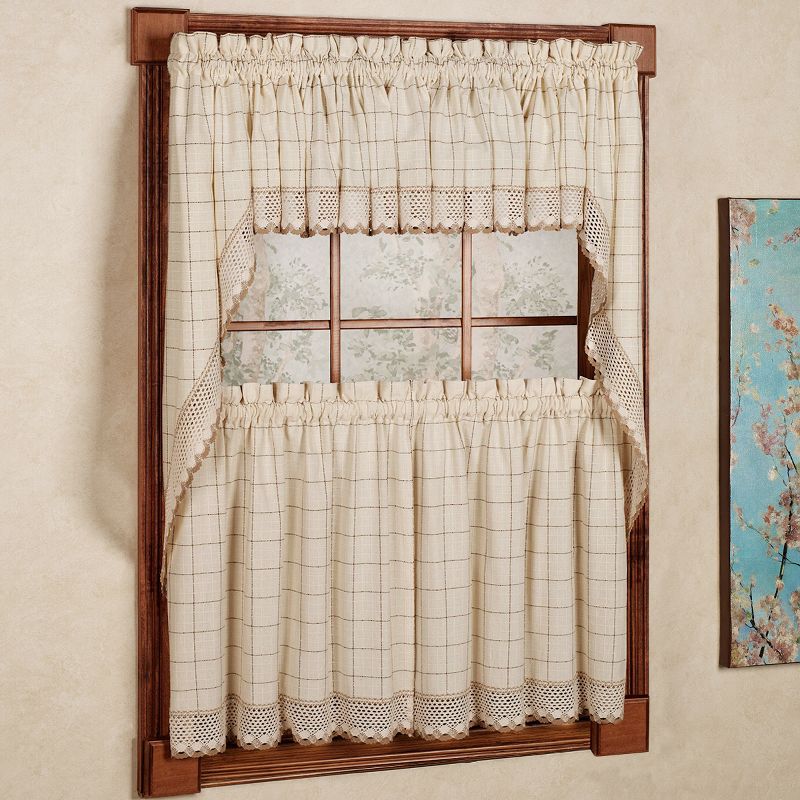 Adirondack 100% Cotton Kitchen Window Curtains by Sweet Home Collection™, 2 of 4